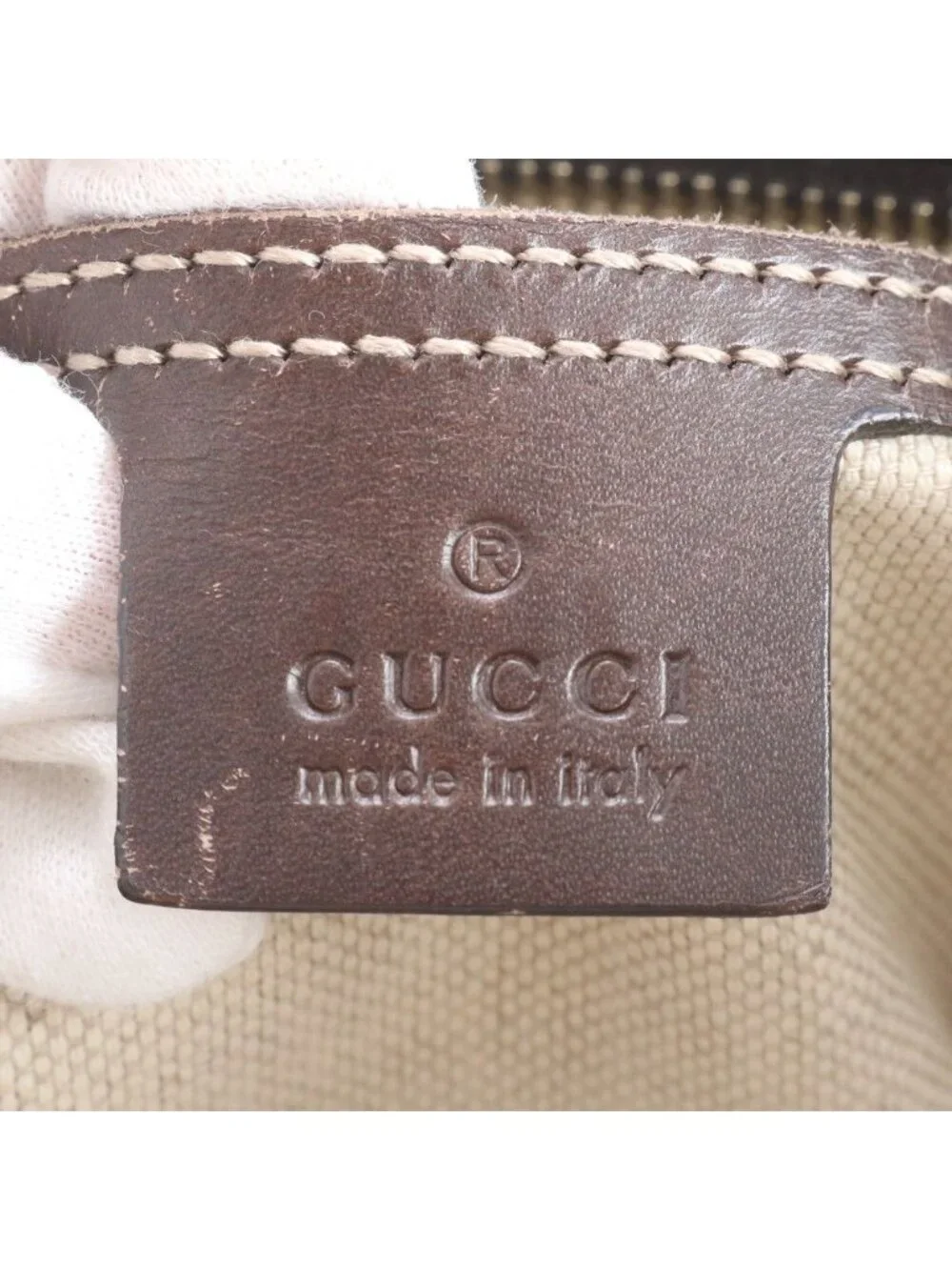 Gucci GG Supreme Leather Shoulder Bag Crossbody Messenger Business Brown